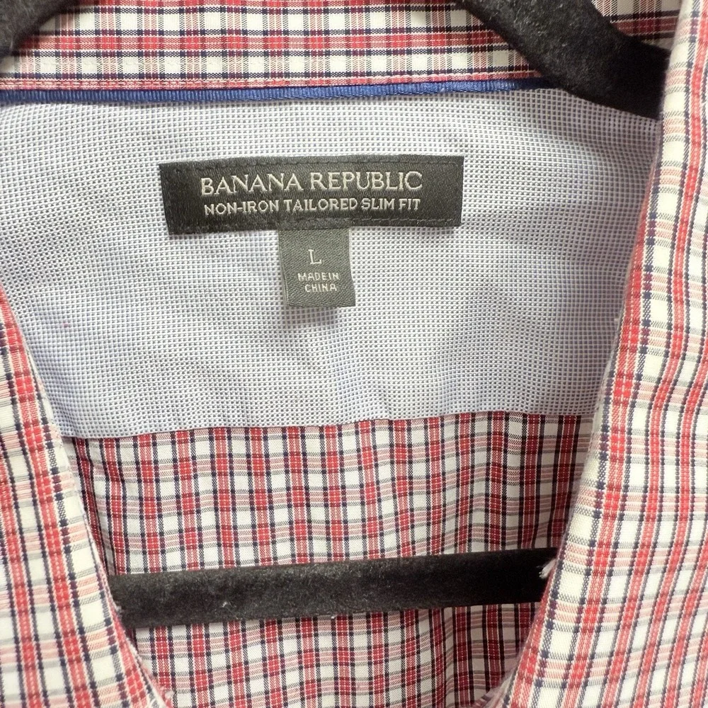 Banana Republic Non Iron Tailored Slim Fit Shirt Men's‎ Size L